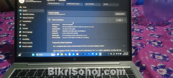 Elitebook 840 G8 core i5 11th gen
